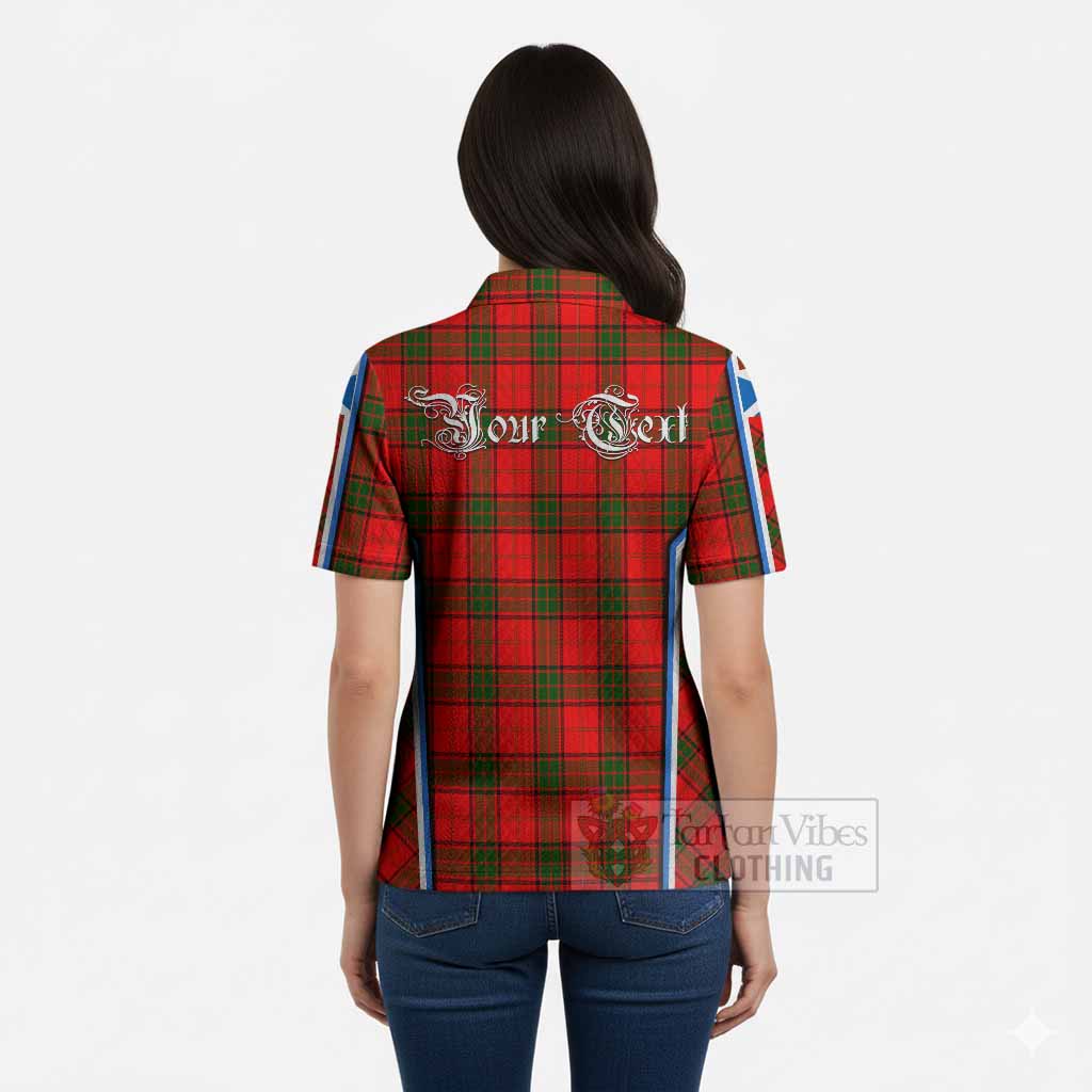 Adair Tartan Crest Women’s Polo Sweater Top Scotland Coat of Arm Flag Style