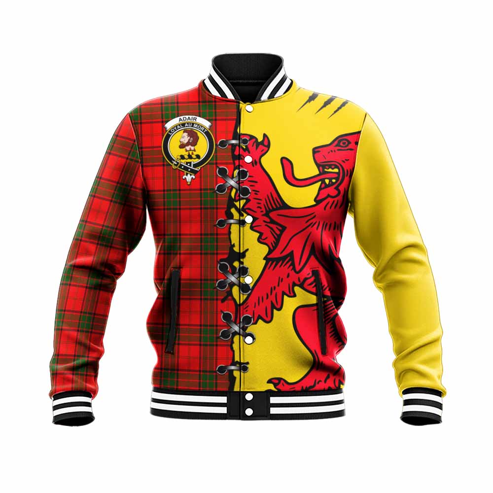 Adair Tartan Family Crest Baseball Jacket Lion Rampant Honor - Tartan Vibes Clothing