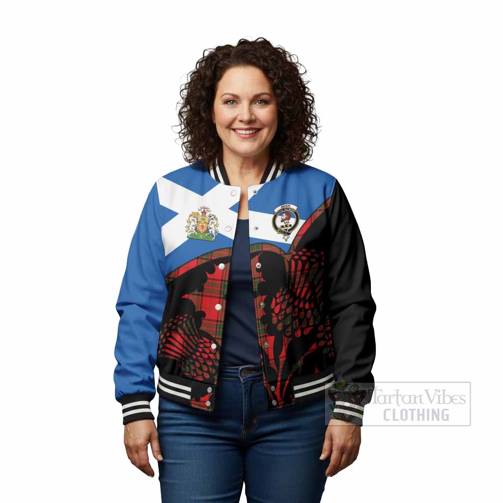 Adair Tartan Family Crest Baseball Jacket Scotland Thistle Floral Flag Style