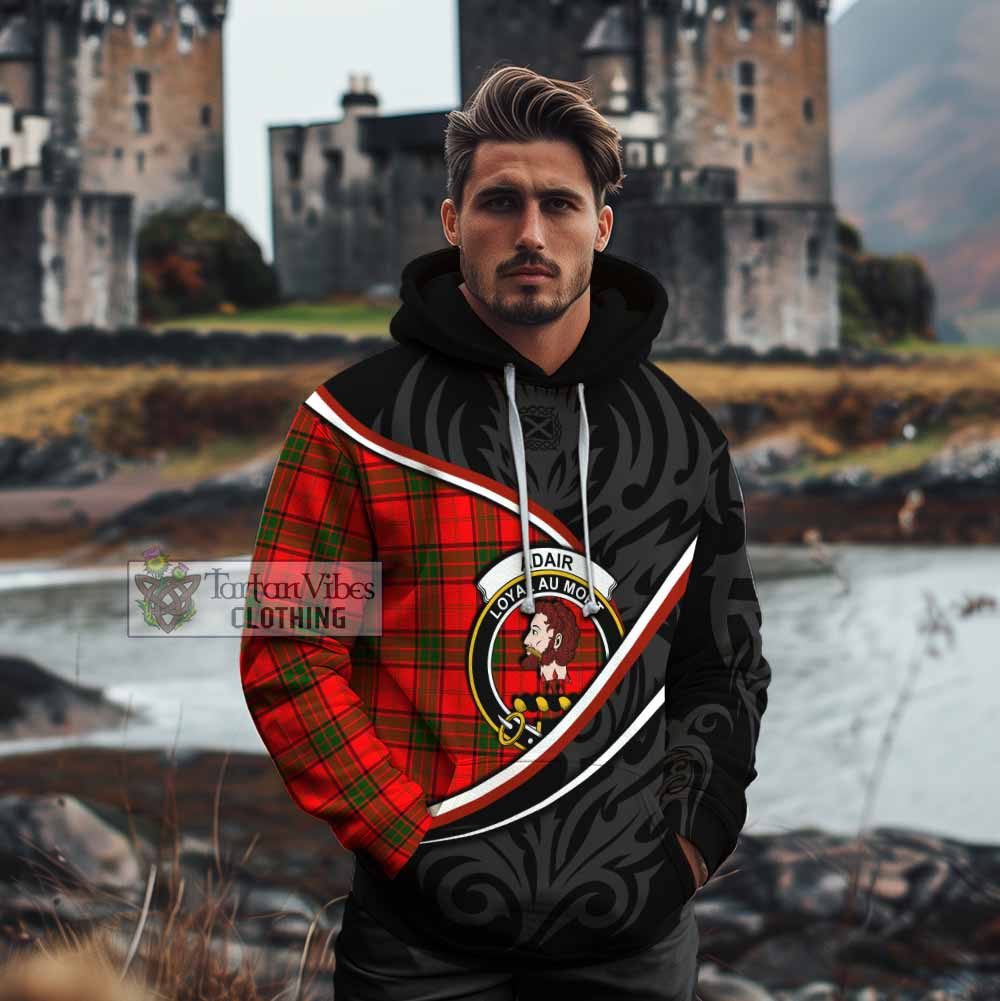 Adair Tartan Family Crest Cotton Hoodie Celtic Scottish Thistle Floral - Tartan Vibes Clothing