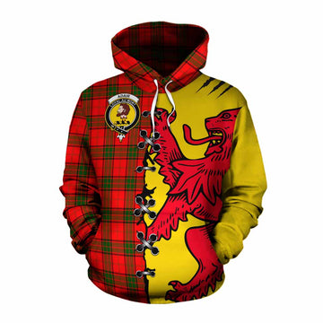 Adair Tartan Family Crest Cotton Hoodie Lion Rampant Honor - Tartan Vibes Clothing