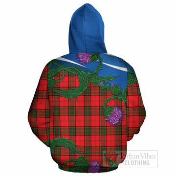 Adair Tartan Family Crest Cotton Hoodie Thistle in Minimalism
