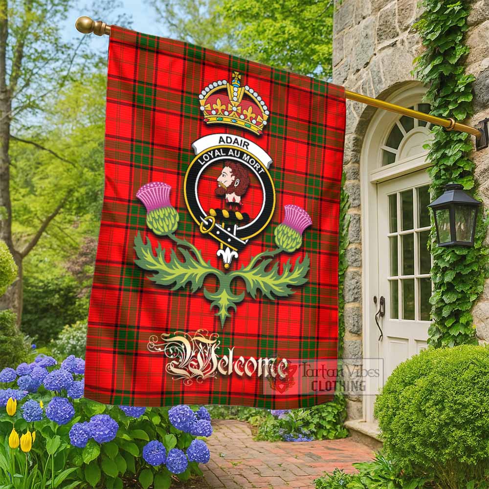 Adair Tartan Family Crest Garden Flag Royal Thistle Welcome Style - Tartan Vibes Clothing