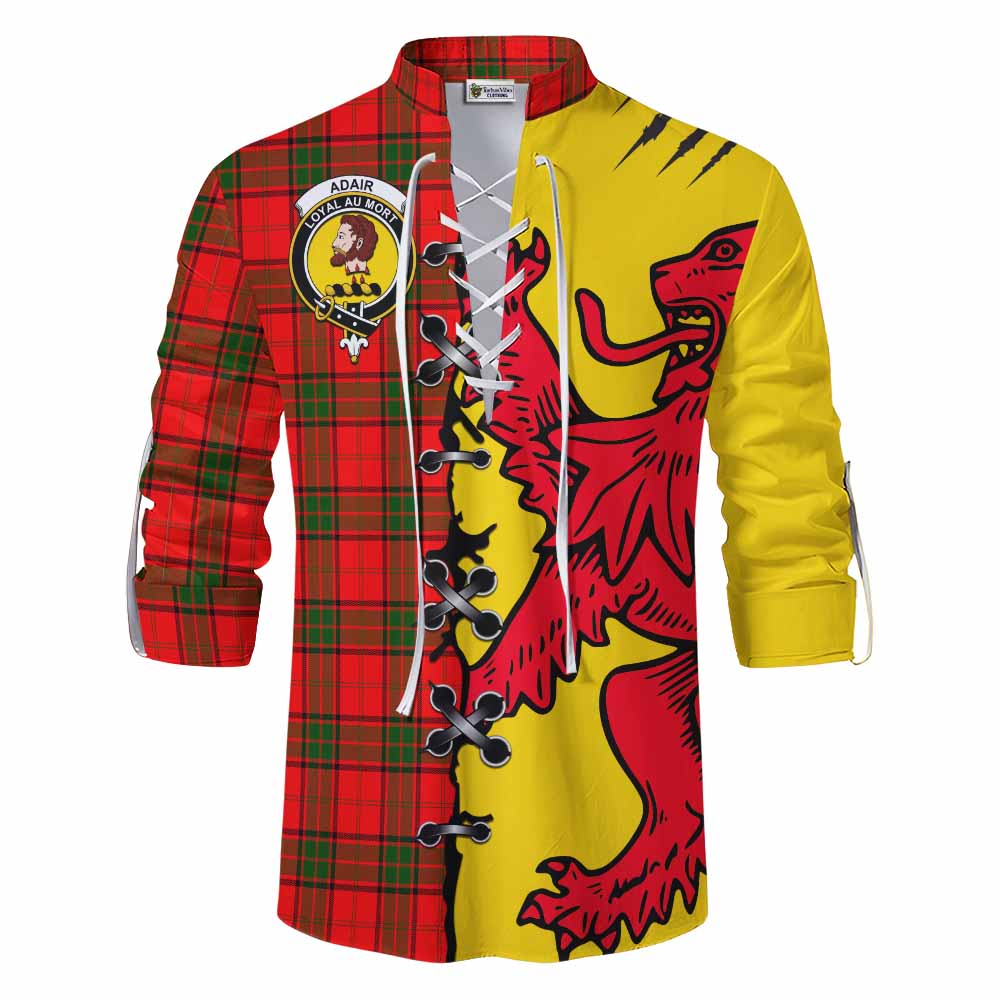 Adair Tartan Family Crest Ghillie Kilt Shirt Lion Rampant Honor - Tartan Vibes Clothing