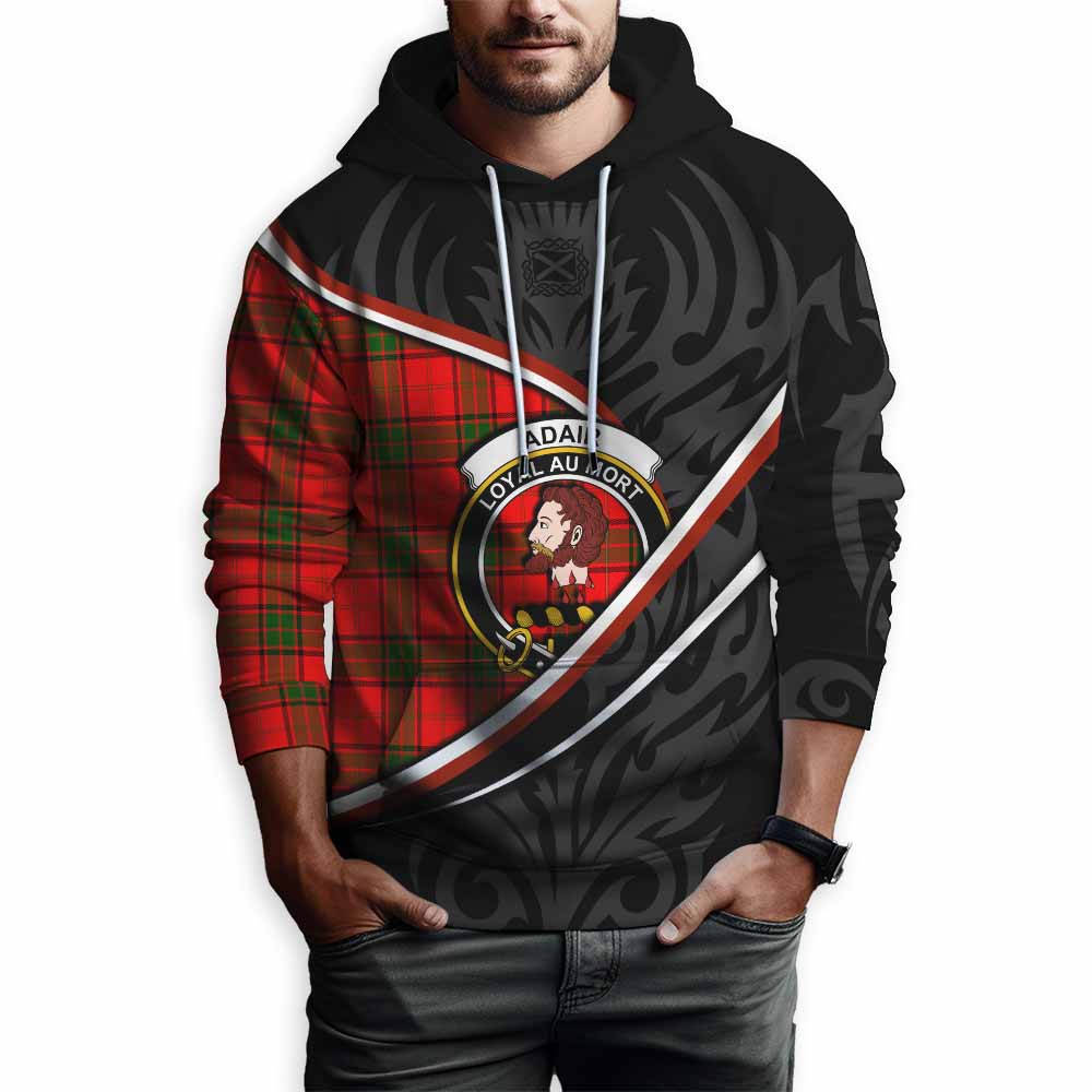 Adair Tartan Family Crest Hoodie Celtic Scottish Thistle Floral - Tartan Vibes Clothing
