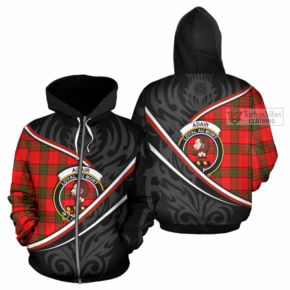 Adair Tartan Family Crest Hoodie Celtic Scottish Thistle Floral - Tartan Vibes Clothing
