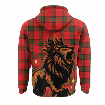 Adair Tartan Family Crest Hoodie Crowned Lion Roaring