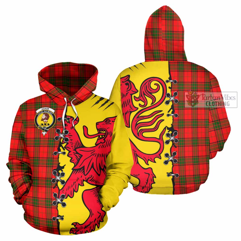 Adair Tartan Family Crest Hoodie Lion Rampant Honor - Tartan Vibes Clothing