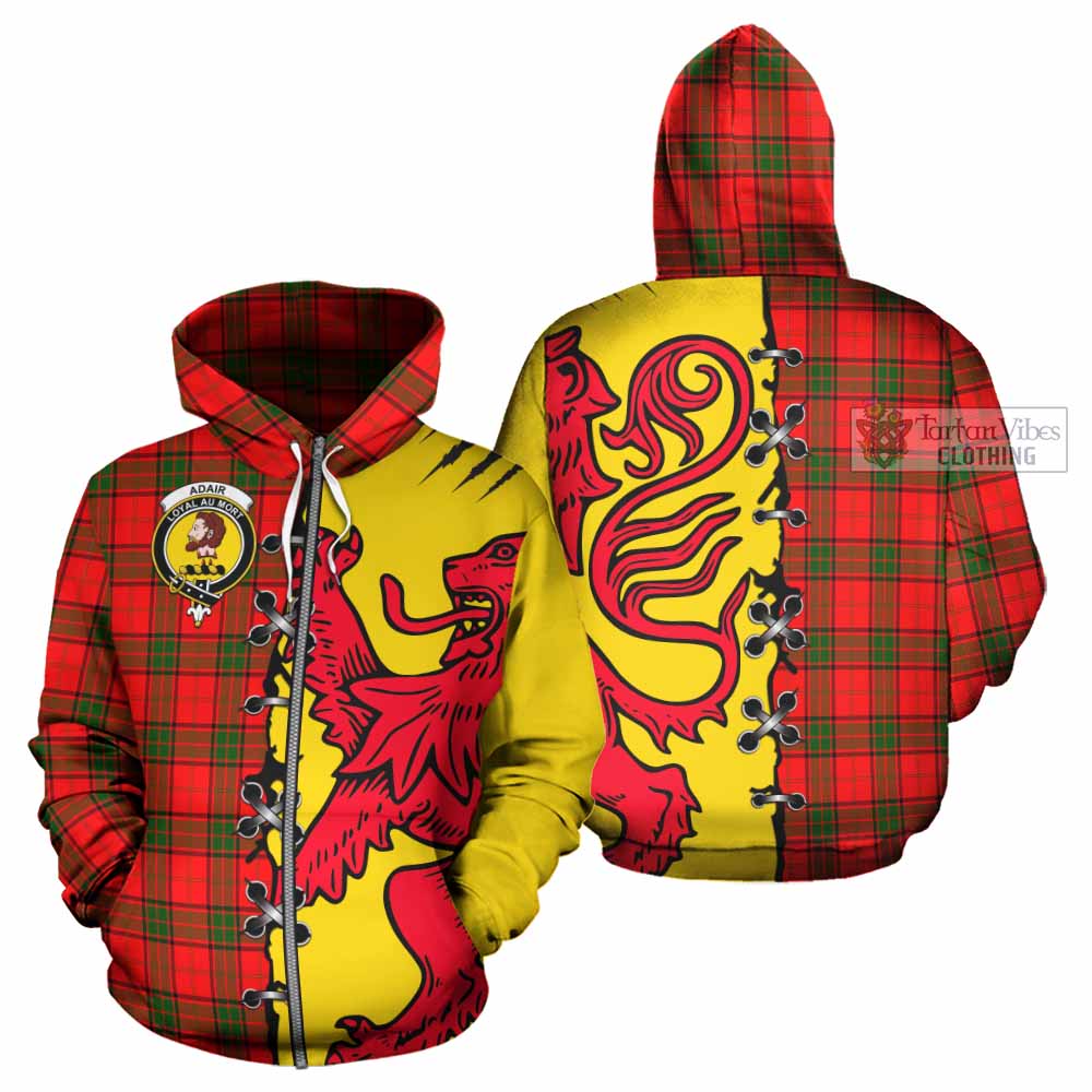 Adair Tartan Family Crest Hoodie Lion Rampant Honor - Tartan Vibes Clothing