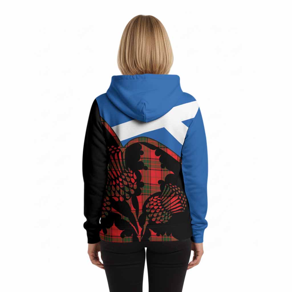 Adair Tartan Family Crest Hoodie Scotland Thistle Floral Flag Style