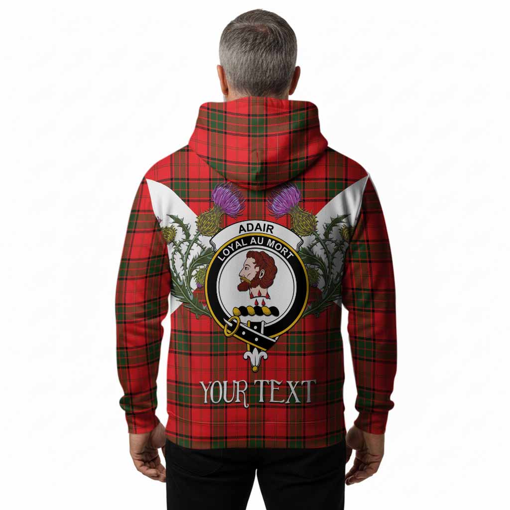 Adair Tartan Family Crest Hoodie Scottish Burns Night Thistle Floral