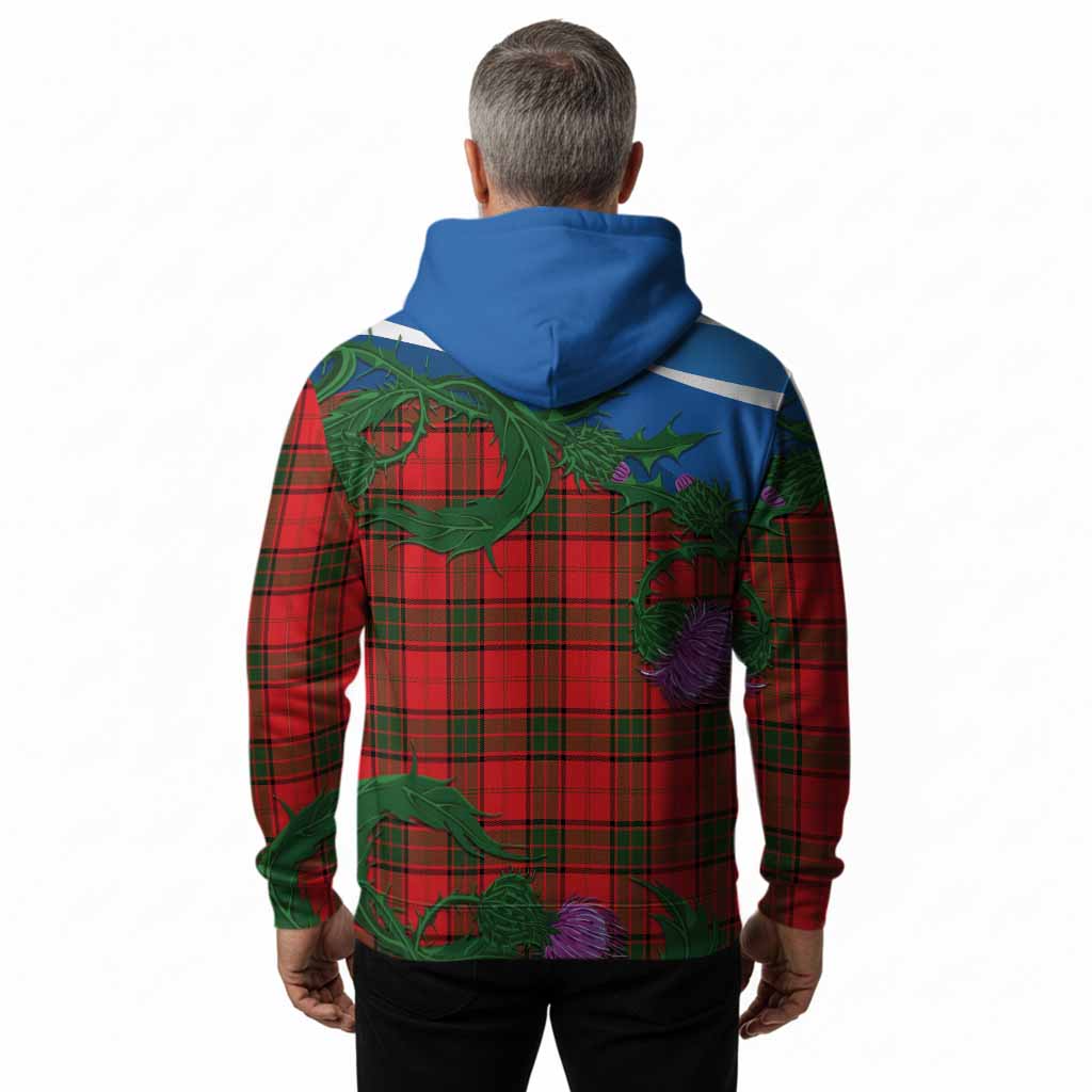 Adair Tartan Family Crest Hoodie Thistle in Minimalism