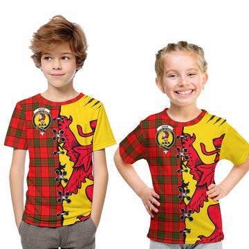 Adair Tartan Family Crest Kid T-shirt Lion Rampant Honor