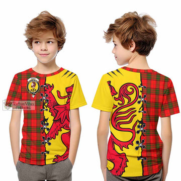 Adair Tartan Family Crest Kid T-shirt Lion Rampant Honor