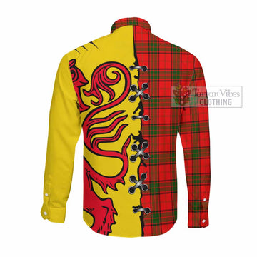 Adair Tartan Family Crest Long Sleeve Button Shirts Lion Rampant Honor