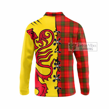 Adair Tartan Family Crest Long Sleeve Polo Shirt Lion Rampant Honor