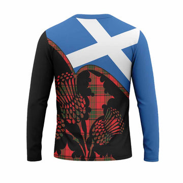 Adair Tartan Family Crest Long Sleeve T-Shirt Scotland Thistle Floral Flag Style