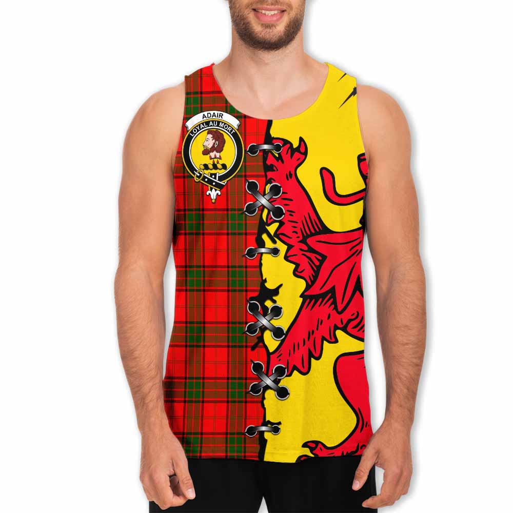 Adair Tartan Family Crest Men Tank Top Lion Rampant Honor - Tartan Vibes Clothing