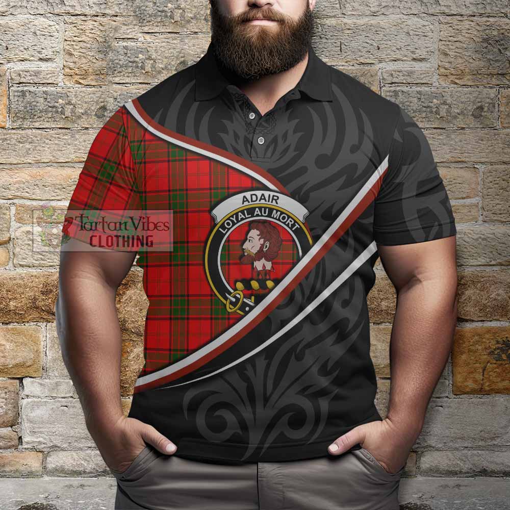 Adair Tartan Family Crest Polo Shirt Celtic Scottish Thistle Floral - Tartan Vibes Clothing
