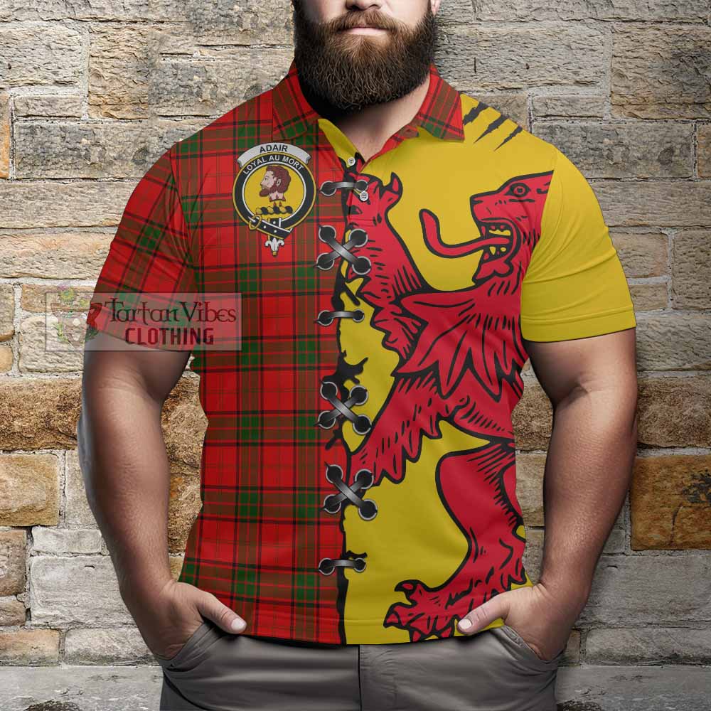 Adair Tartan Family Crest Polo Shirt Lion Rampant Honor - Tartan Vibes Clothing