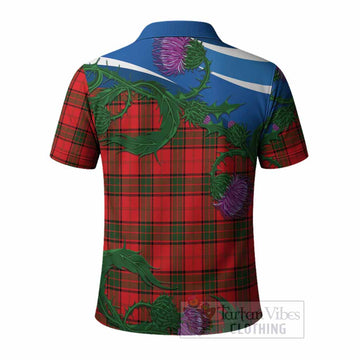 Adair Tartan Family Crest Polo Shirt Thistle in Minimalism
