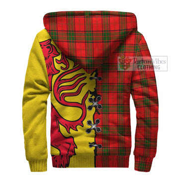 Adair Tartan Family Crest Sherpa Hoodie Lion Rampant Honor
