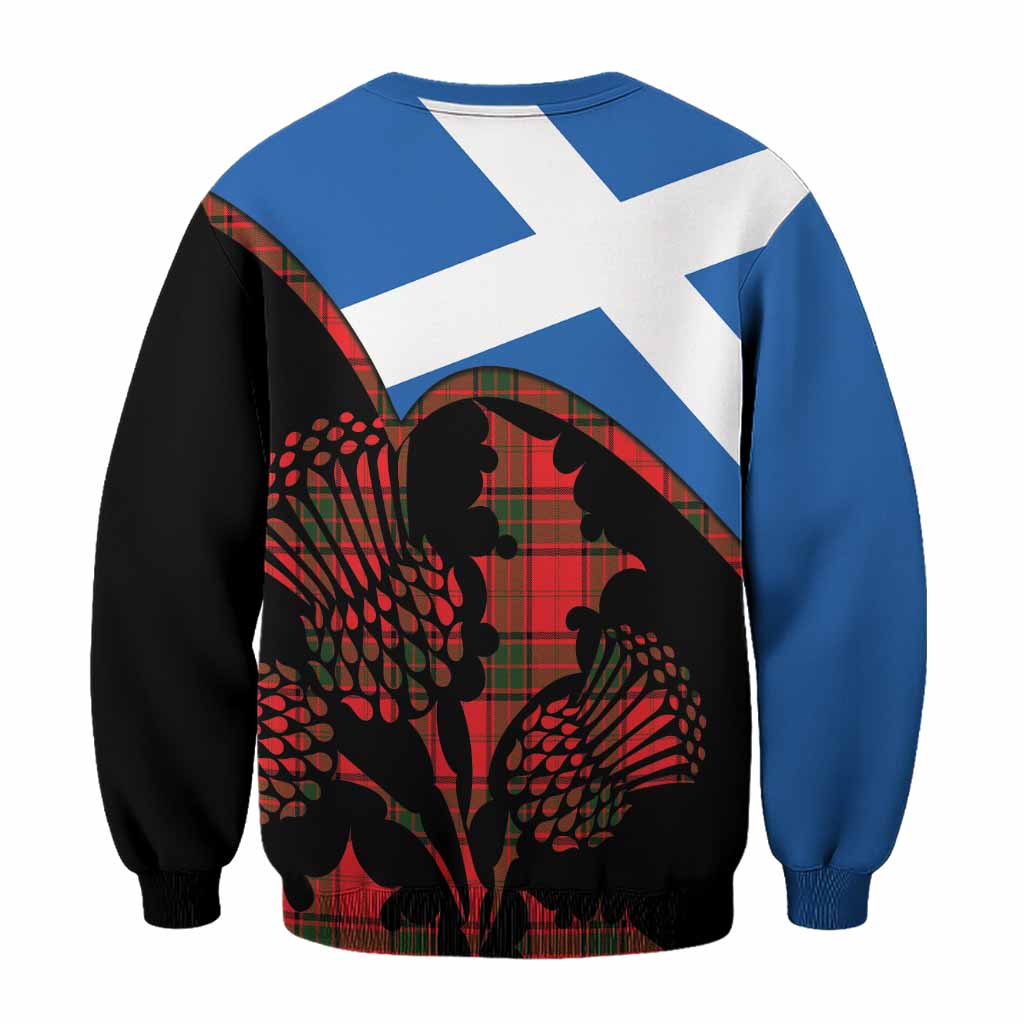 Adair Tartan Family Crest Sweatshirt Scotland Thistle Floral Flag Style