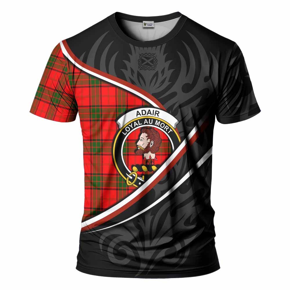 Adair Tartan Family Crest T-shirt Celtic Scottish Thistle Floral - Tartan Vibes Clothing