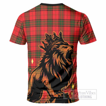 Adair Tartan Family Crest T-Shirt Crowned Lion Roaring