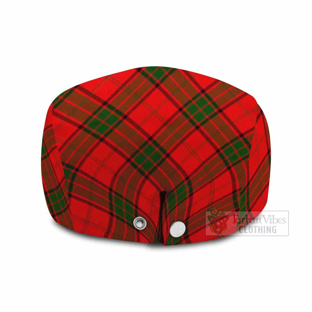 Adair Tartan Flat Cap, Jeff Cap Cross Style with Family Crest - Tartan Vibes Clothing