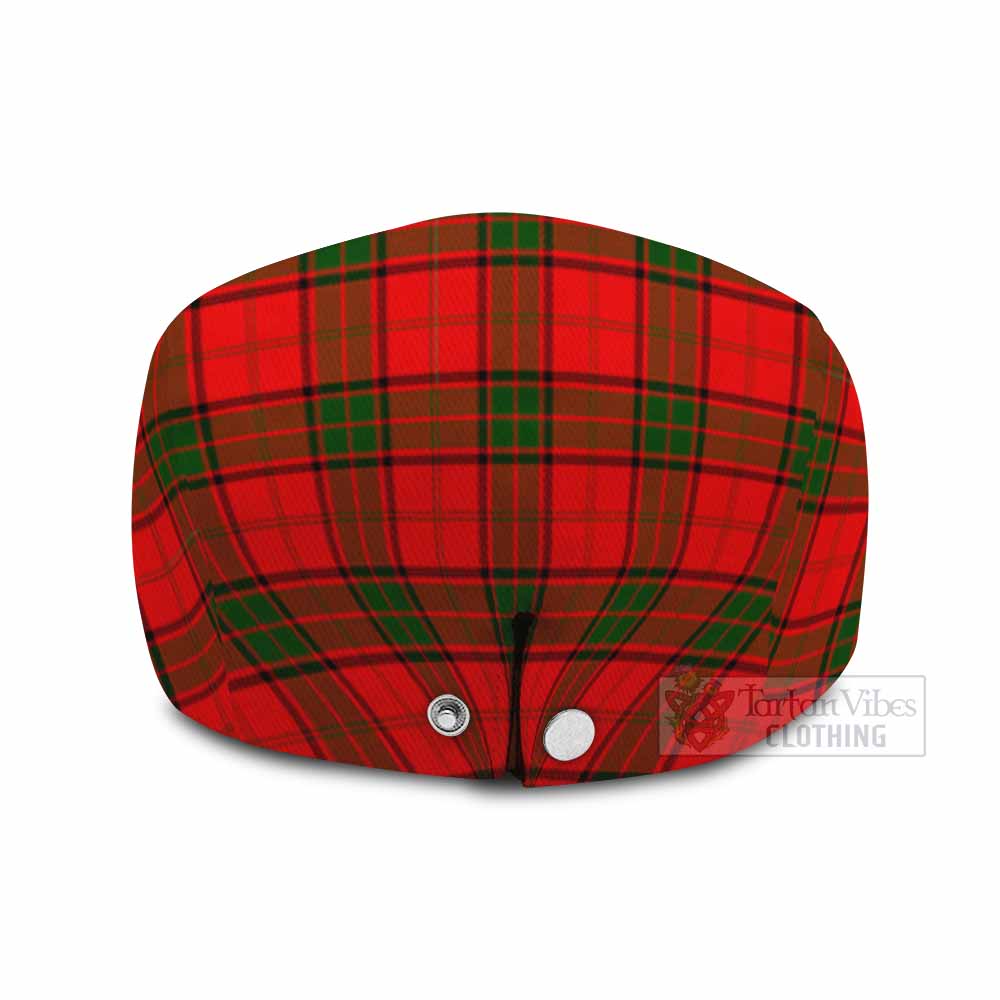 Adair Tartan Flat Cap, Jeff Cap Scottish Stag Thistle Floral Art