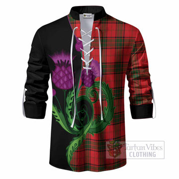 Adair Tartan Ghillie Shirt Traditional Scottish Thistle