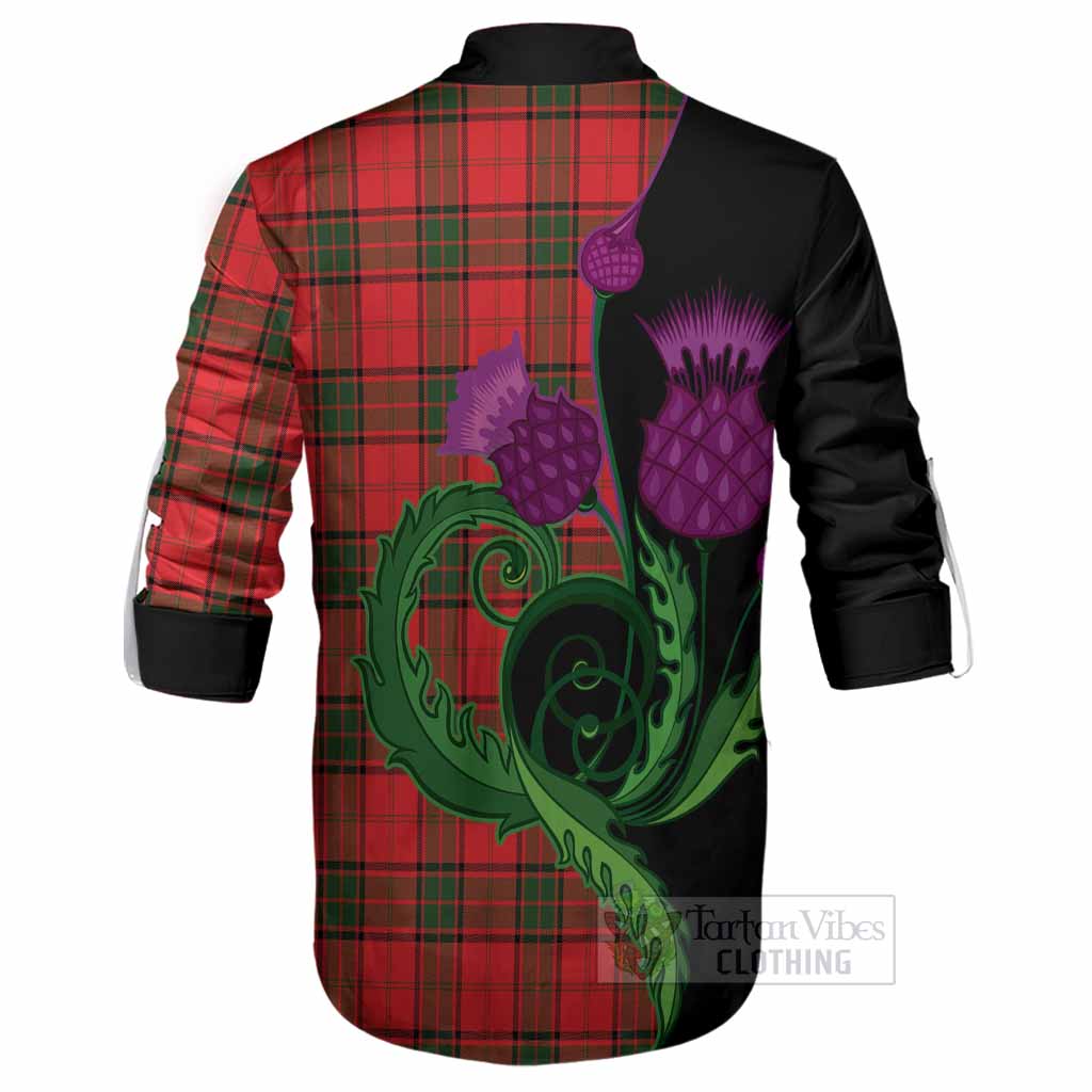 Adair Tartan Ghillie Shirt Traditional Scottish Thistle