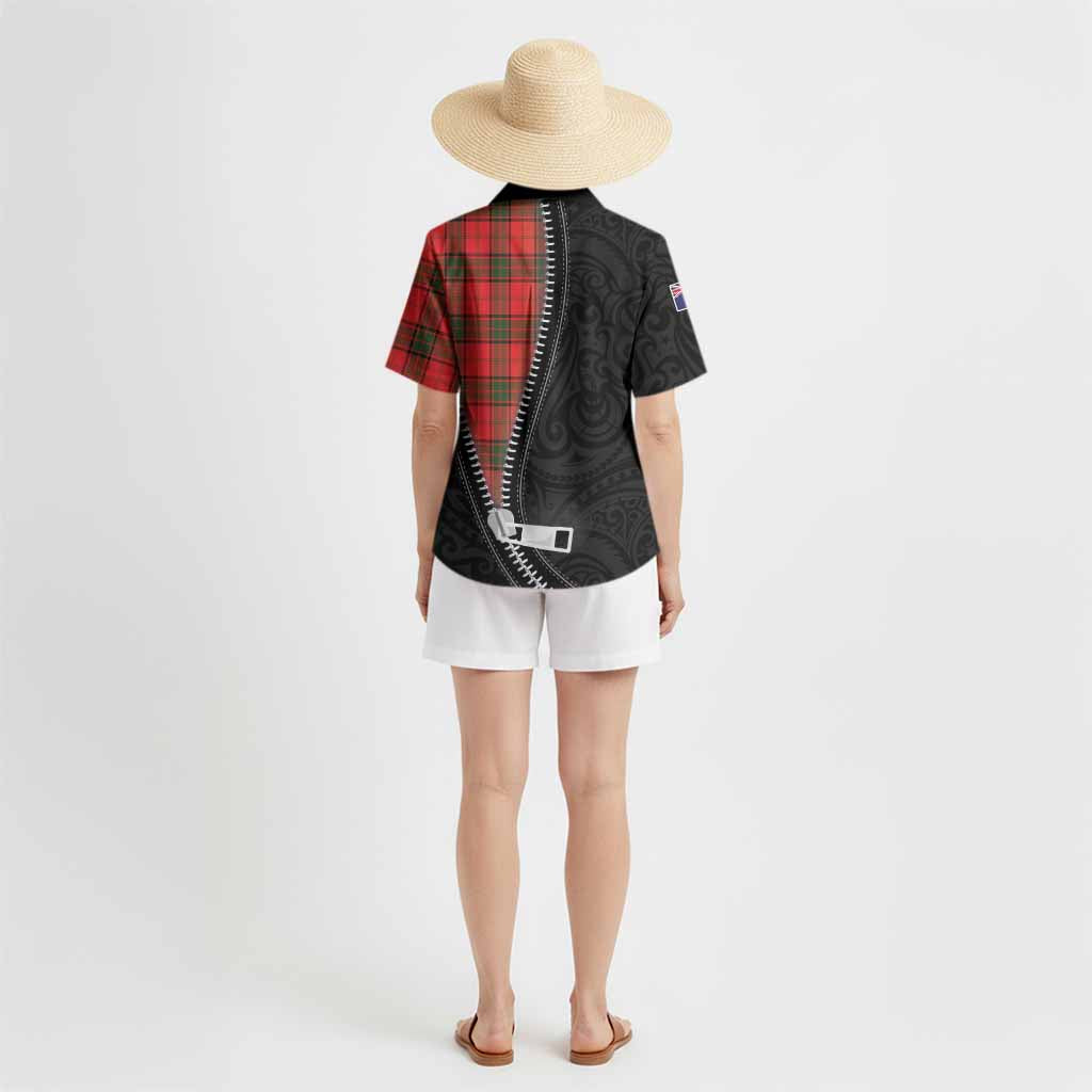 Adair Tartan Hawaiian Shirt New Zealand Pattern Unique Zipper Stylized