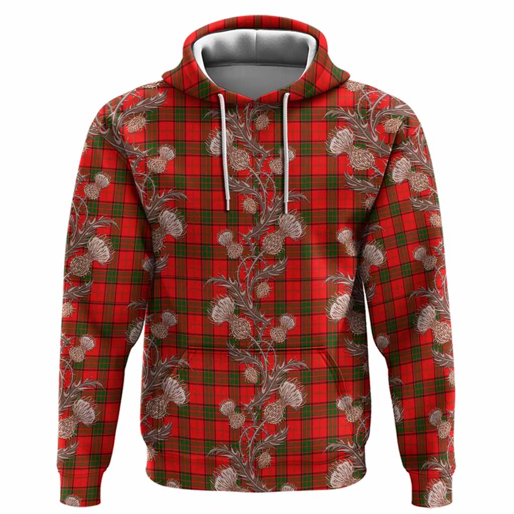 Adair Tartan Hoodie Seamless Scottish Thistle Flowers