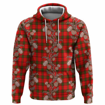 Adair Tartan Hoodie Seamless Scottish Thistle Flowers