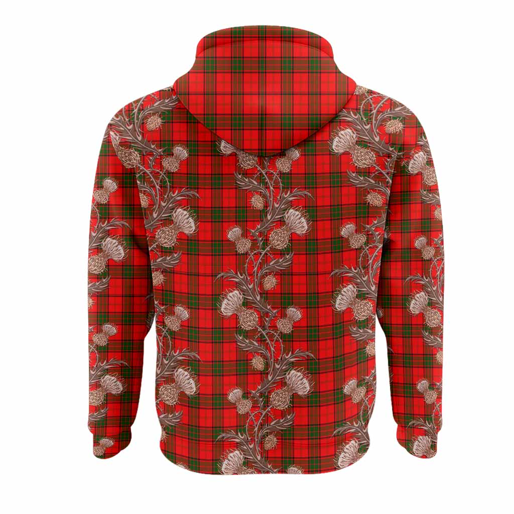 Adair Tartan Hoodie Seamless Scottish Thistle Flowers