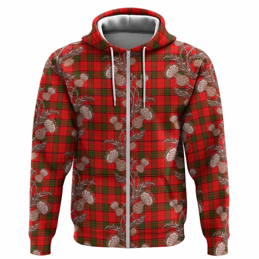 Adair Tartan Hoodie Seamless Scottish Thistle Flowers