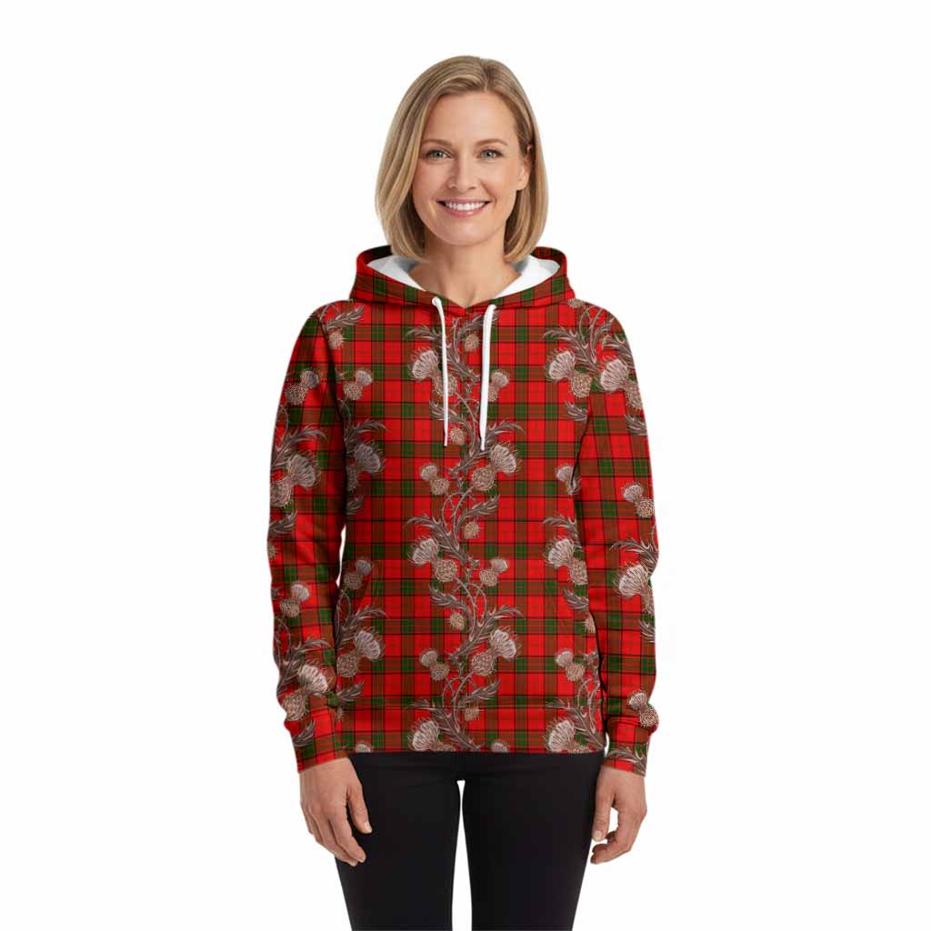 Adair Tartan Hoodie Seamless Scottish Thistle Flowers