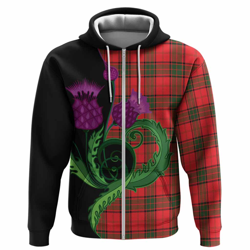 Adair Tartan Hoodie Traditional Scottish Thistle