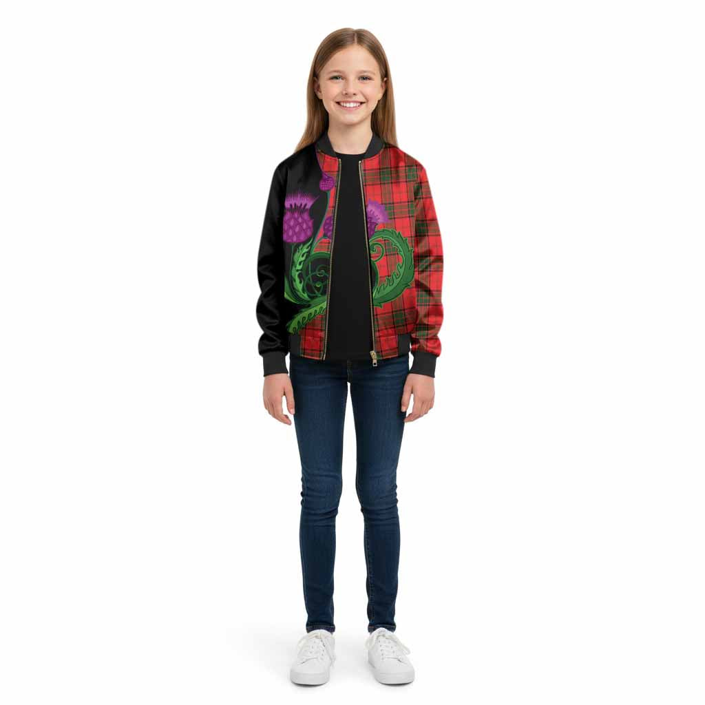Adair Tartan Kid Bomber Jacket Traditional Scottish Thistle