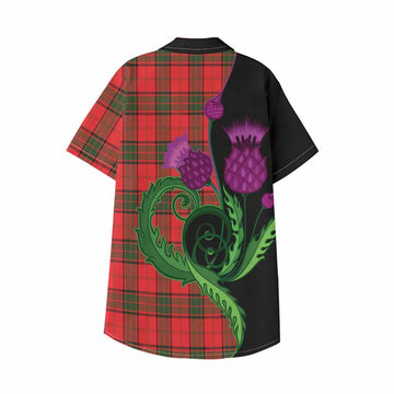 Adair Tartan Kid Hawaiian Shirt Traditional Scottish Thistle