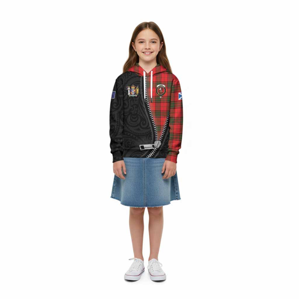 Adair Tartan Kid Hoodie New Zealand Pattern Unique Zipper Stylized