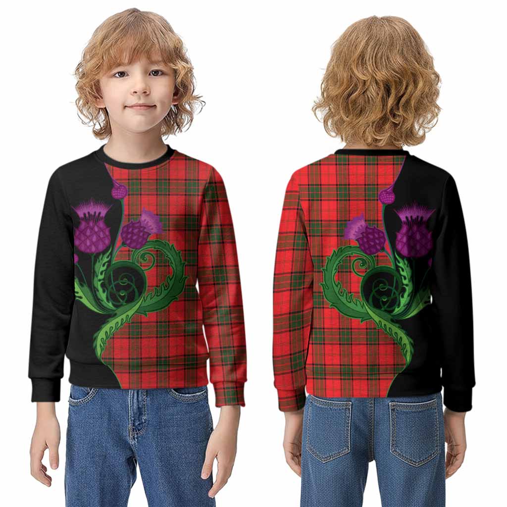 Adair Tartan Kid Knitted Sweatshirt Traditional Scottish Thistle