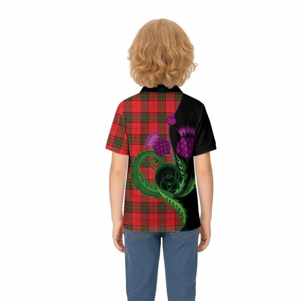 Adair Tartan Kid Polo Shirt Traditional Scottish Thistle