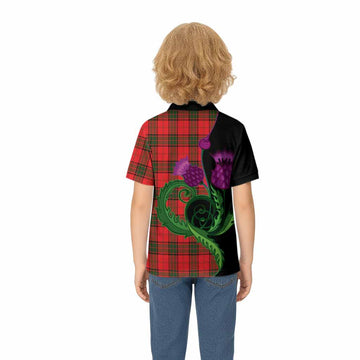 Adair Tartan Kid Polo Shirt Traditional Scottish Thistle