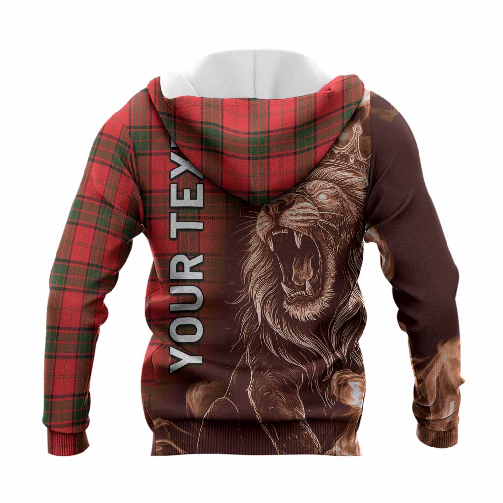 Adair Tartan Knitted Hoodie Roaring Lion Heritage
