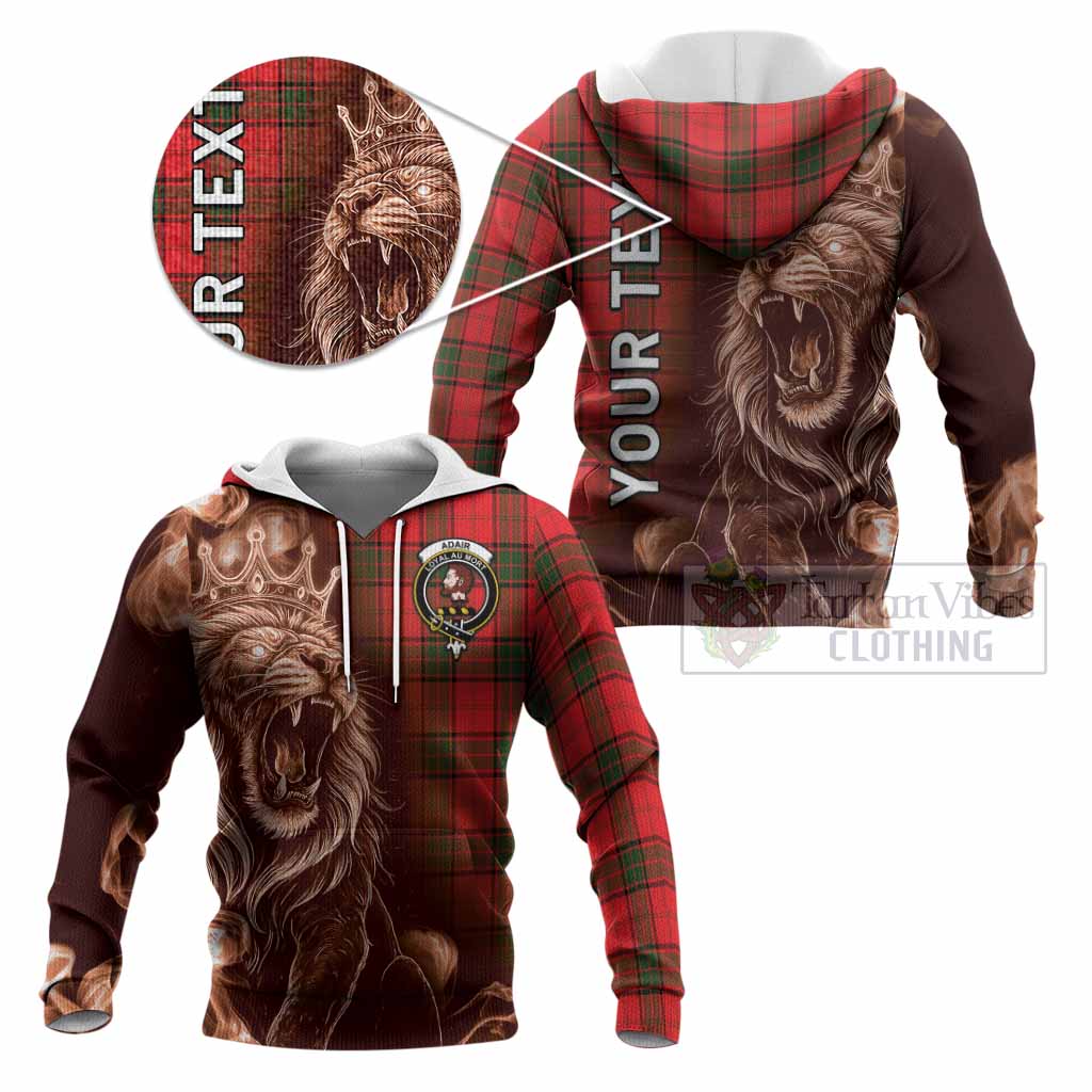 Adair Tartan Knitted Hoodie Roaring Lion Heritage