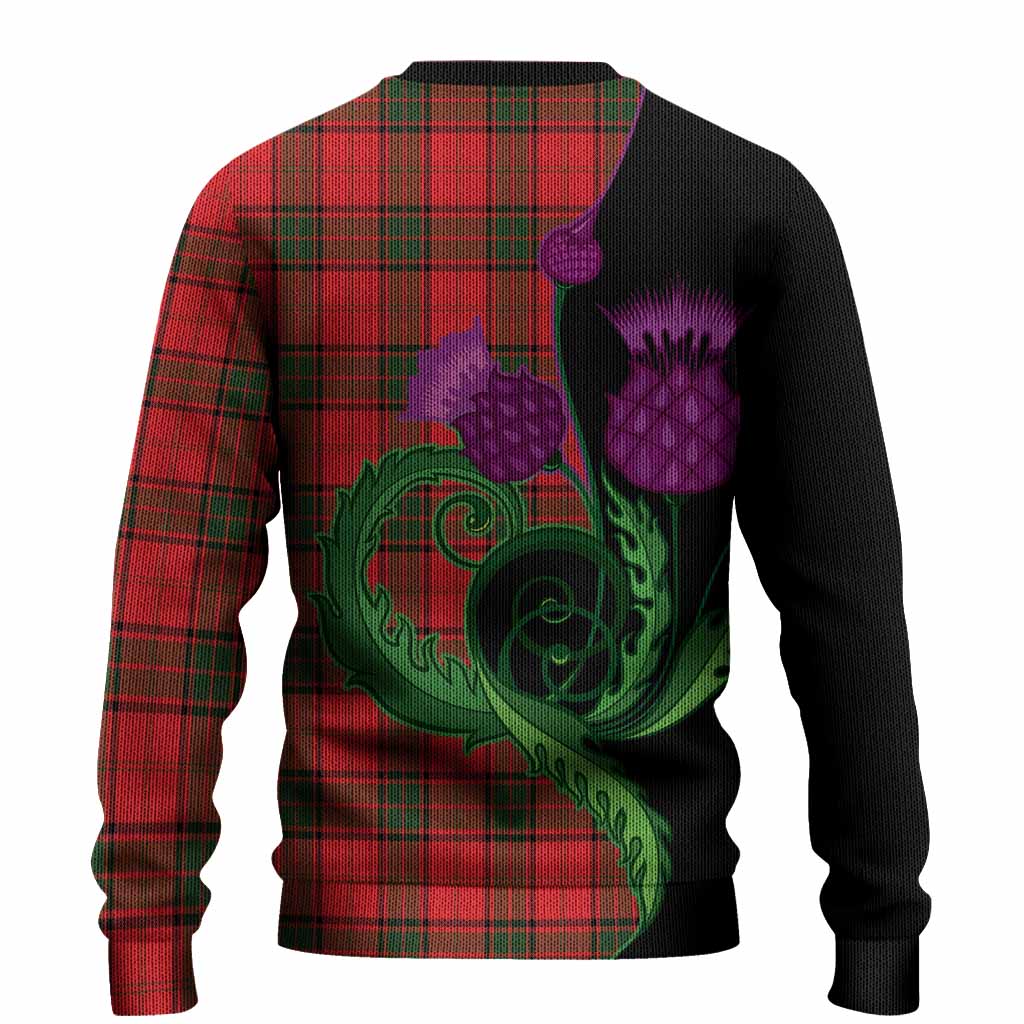 Adair Tartan Knitted Sweater Traditional Scottish Thistle