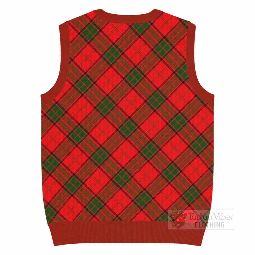 Adair Tartan  Knitted V-Neck Vest Cross Style